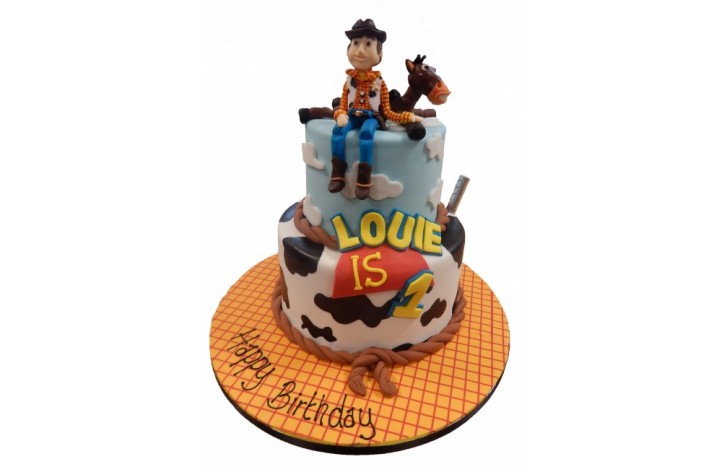 Tiered Toy Story Cake - Woody & Bullseye
